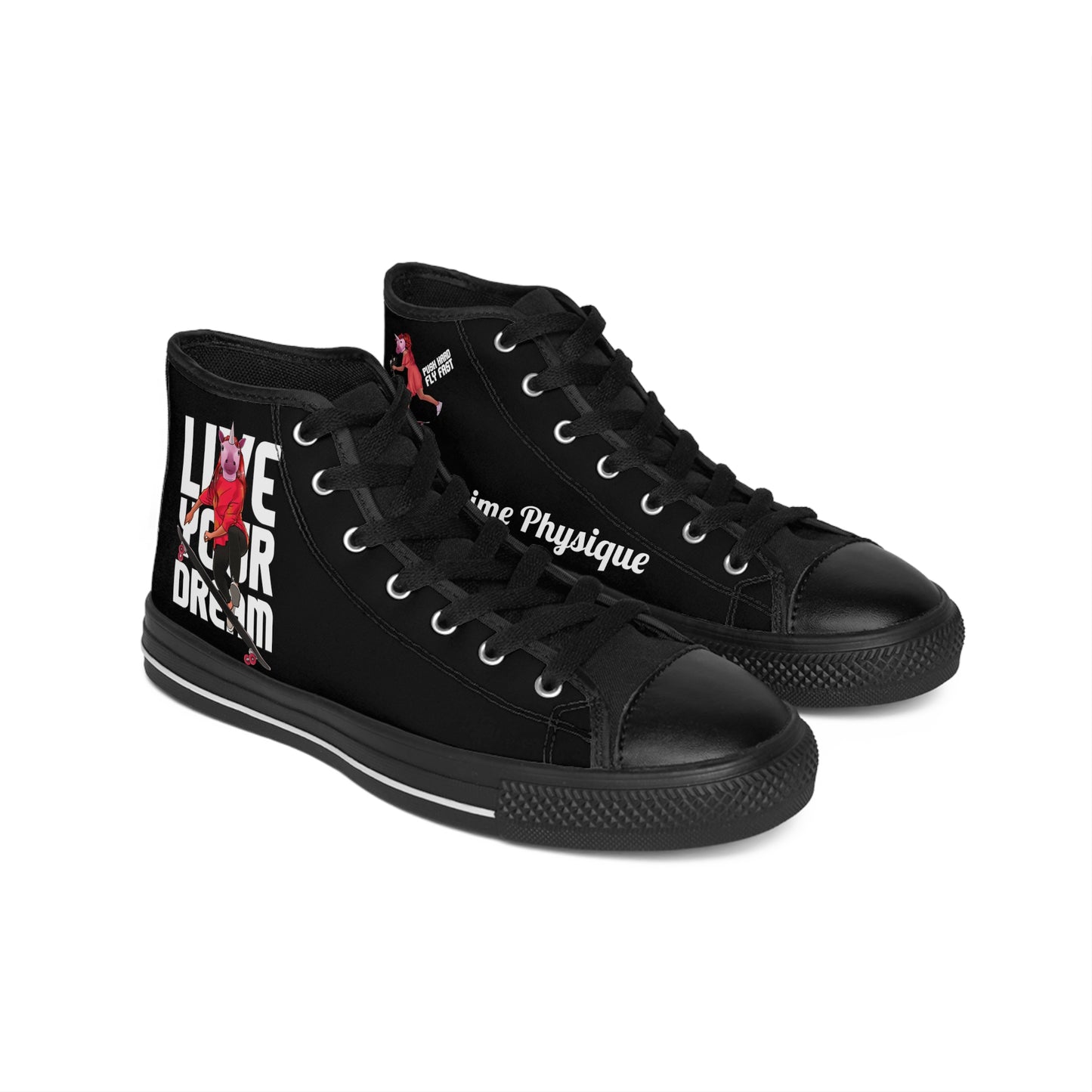 Live Your Dream Ebony High-top Sneakers