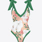 Floral V-Neck Two-Piece Swim Set