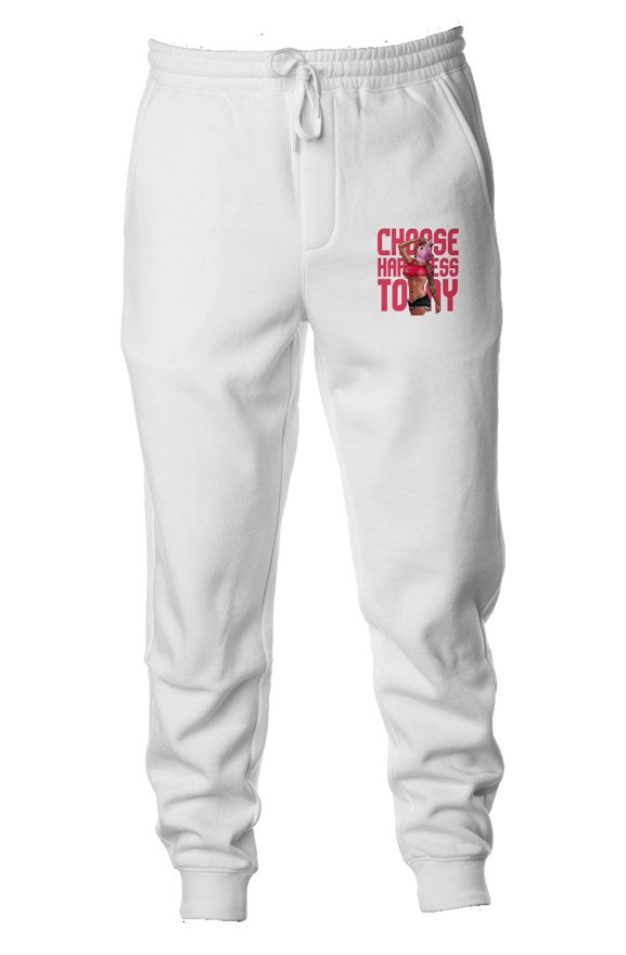 Choose Happiness Artic White Midweight Fleece Jogg