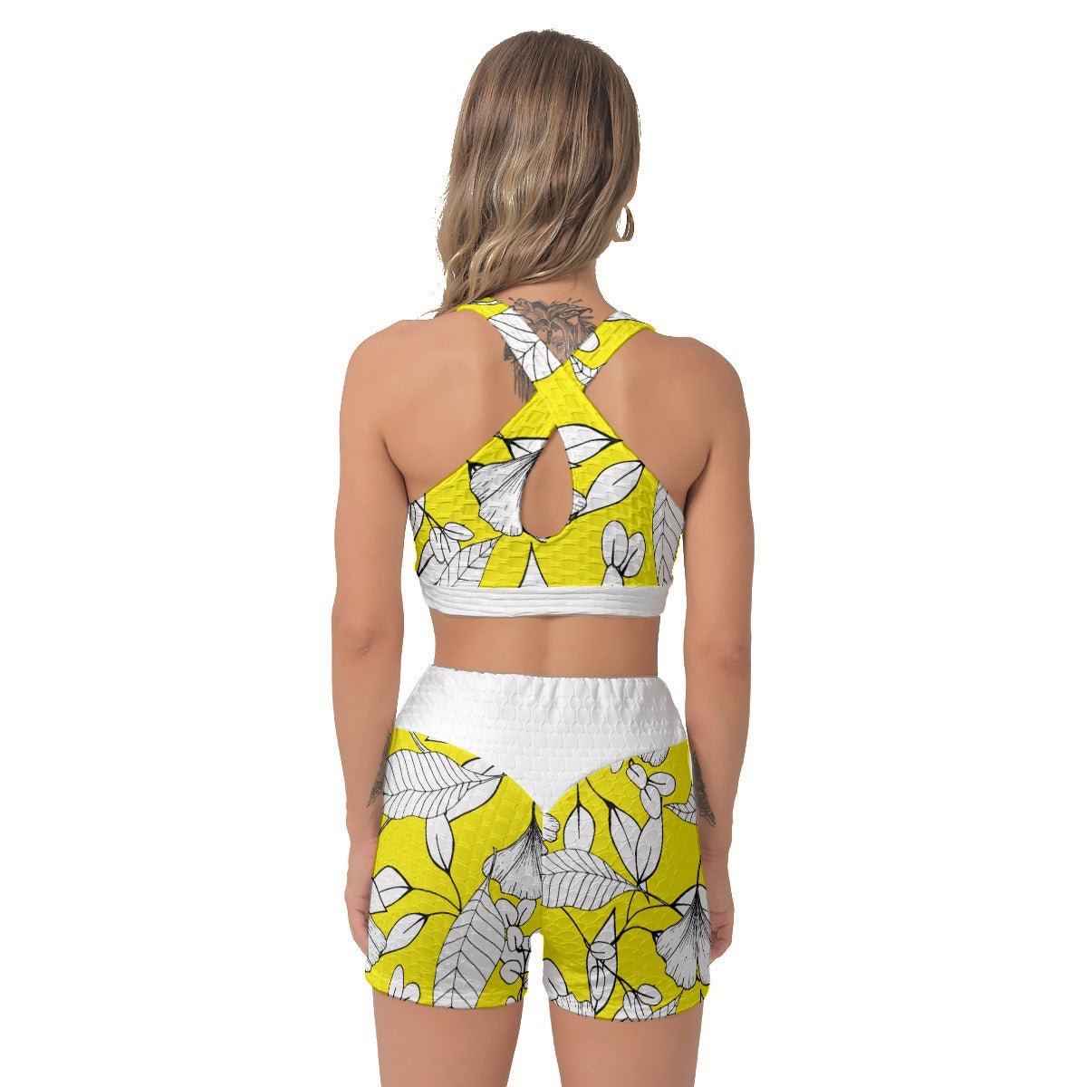 Summer Sketch Sports Bra and shorts set - AnimePhysique