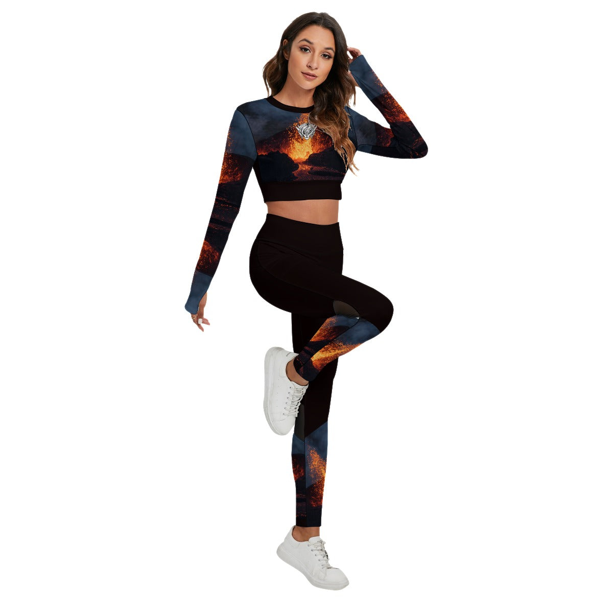 Fired up Ice Queen Women's Sport Set With Backless Top And Leggings