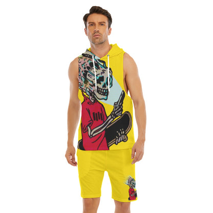 Mind Blown Sleeveless Vest And Shorts Sets - AnimePhysique
