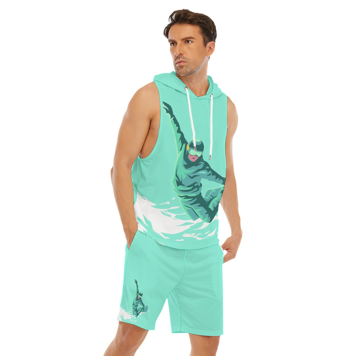 Always thinking about Boarding Sleeveless Vest And Shorts Sets