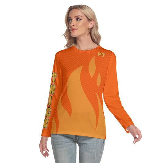 Crew of flames Campfire Premium Thicc O-neck Long Sleeve T-shirt