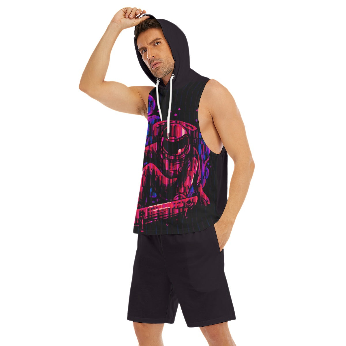 Boarding outta this world Sleeveless Vest And Shorts Sets