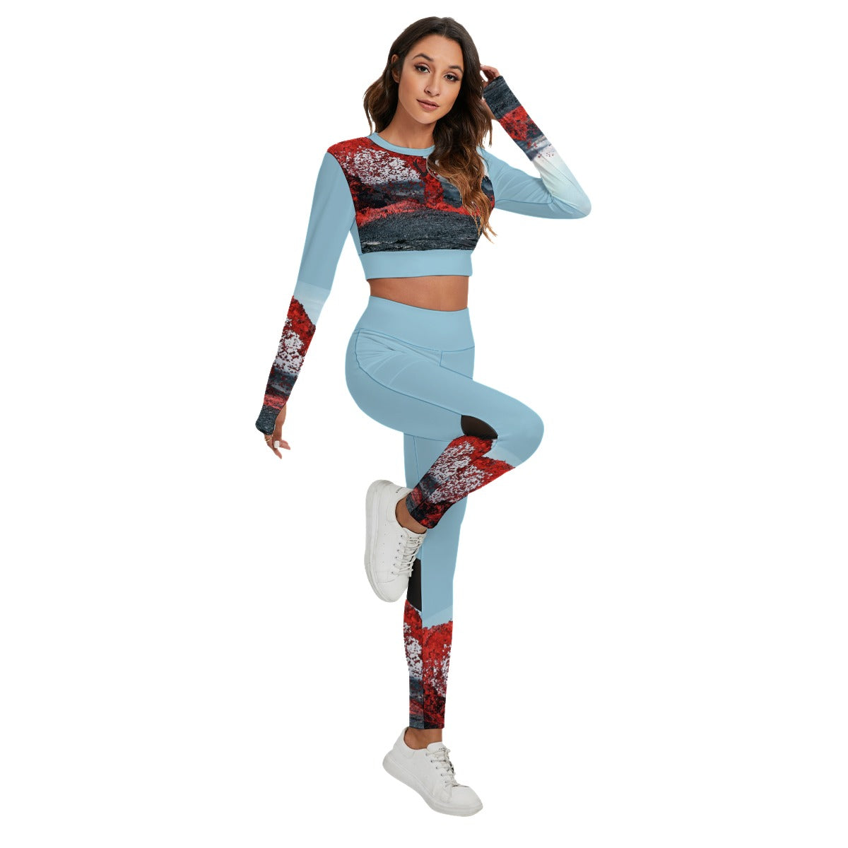 Under Pressure double dragon Women's Sport Set With Backless Top And Leggings