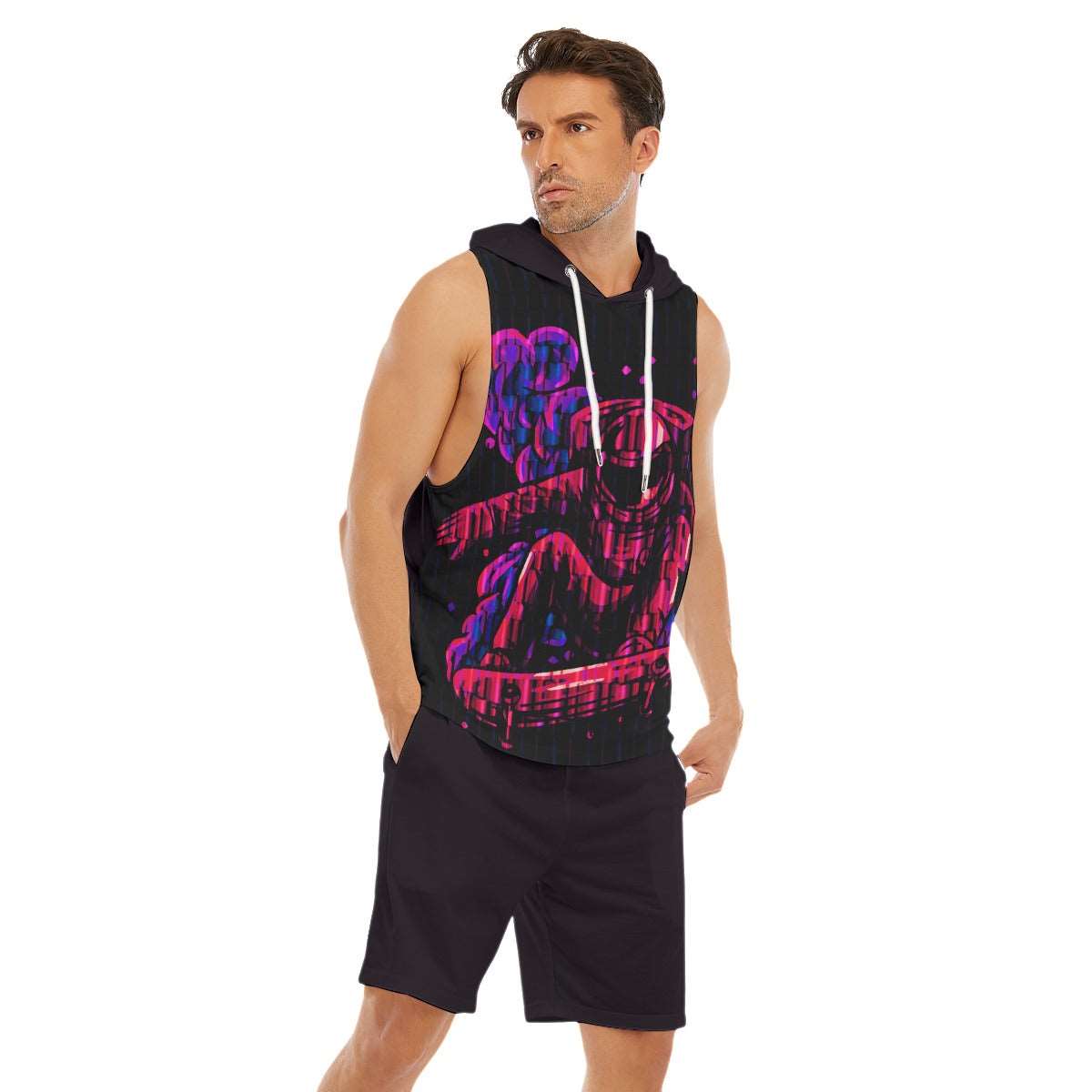 Boarding outta this world Sleeveless Vest And Shorts Sets