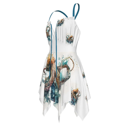 Asymmetrical Octopus Slip Dress