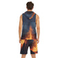Fired up burnt orange dragon Men's Sleeveless Vest And Shorts Sets