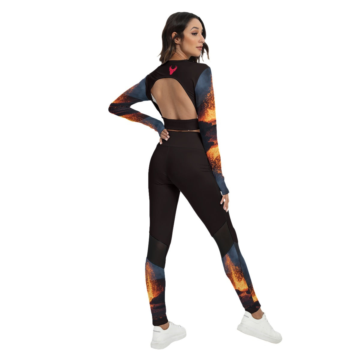 Fired up dragon fruit Women's Sport Set With Backless Top And Leggings