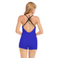 Riding the Wave Backless Romper With Black Straps - AnimePhysique