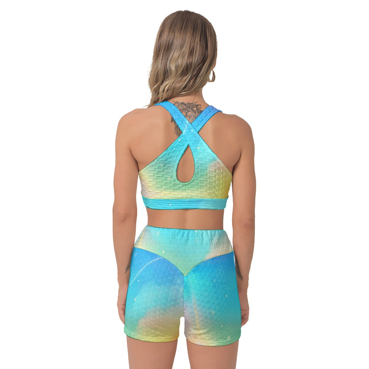 Launching into Space Sports Bra and Shorts Set - AnimePhysique
