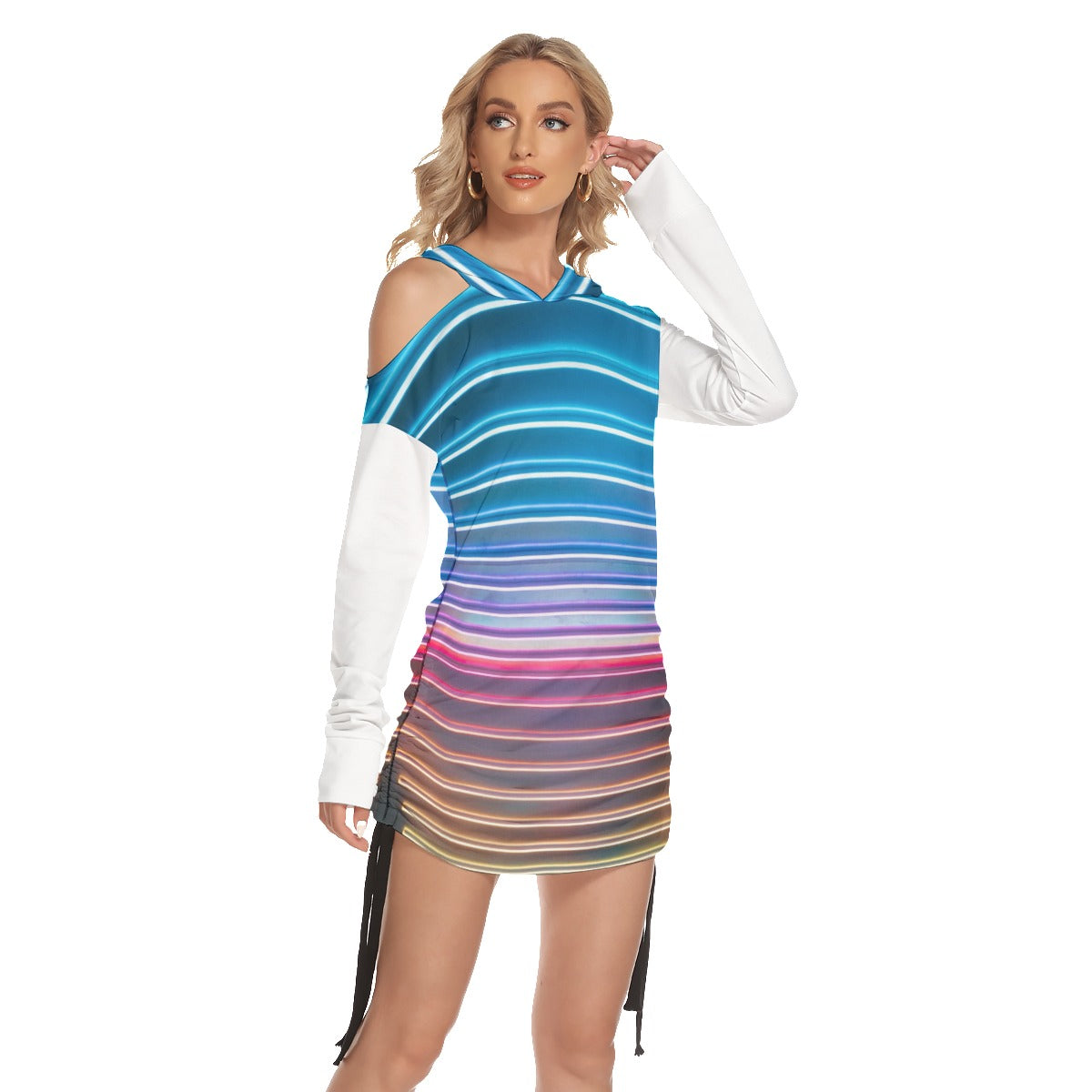Hyperdrive Premium Thicc One-shoulder Dress With Waist Shirring