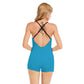 Gliding Waves Backless Romper With Black Straps - AnimePhysique