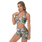 Tropical Bliss Sports Bra and Shorts Set - AnimePhysique