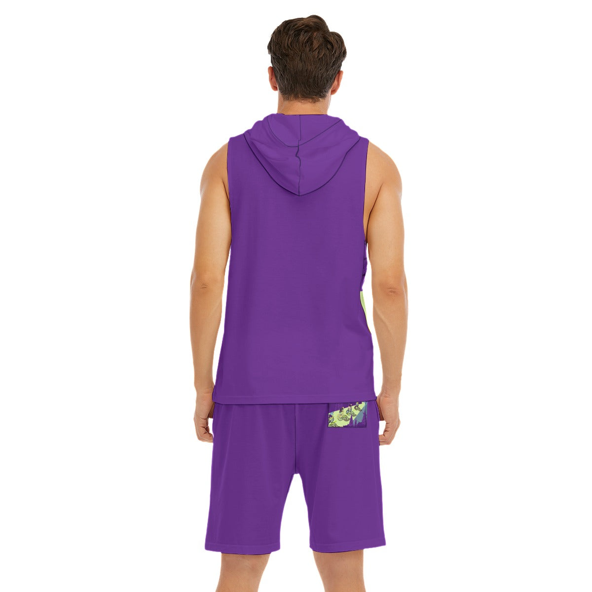 Racing to the Peak Sleeveless semi stringer hooded tank And Shorts Sets