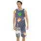 Fire inside Lime green dragon Men's Basketball Suit