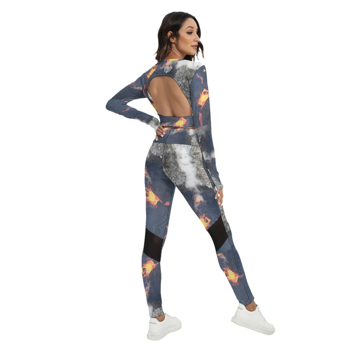Fire Inside Ice Queen Women's Sport Set With Backless Top And Leggings