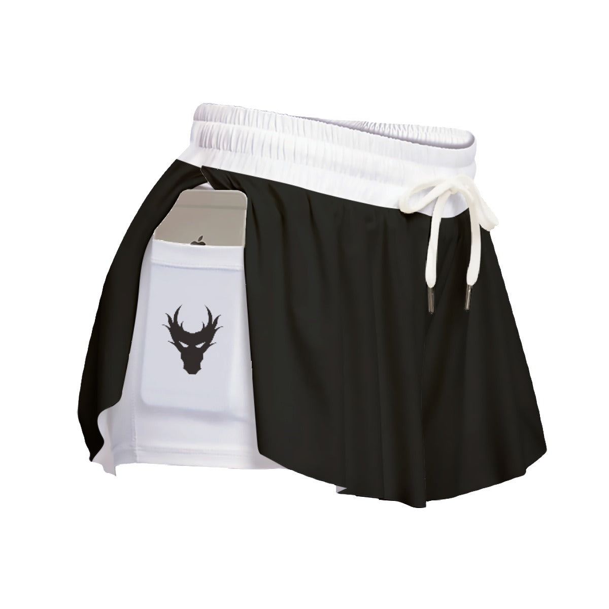 Black and White OG Dragon Guard Sport Skorts With Pocket