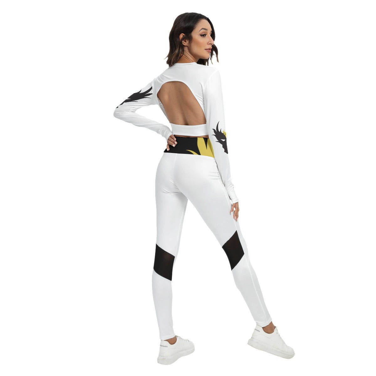 Gold Pro Insight Dragon Sport Set With Backless Top And Leggings - AnimePhysique
