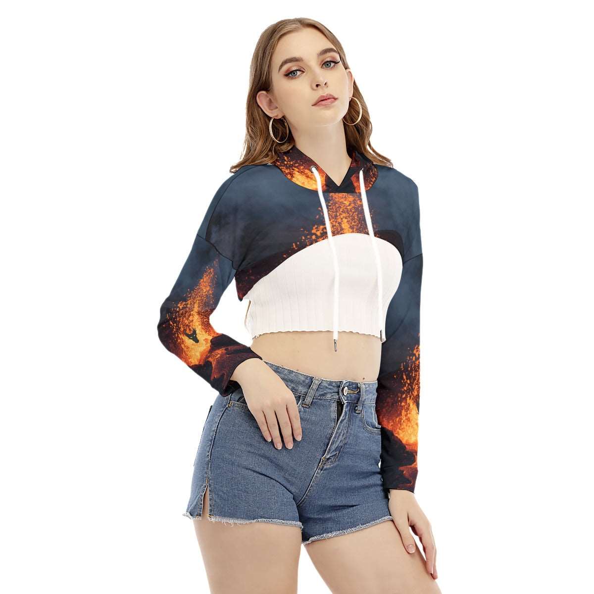 Fired up Og dragon at your side Women's Smock Short Hoodie With Long Sleeve