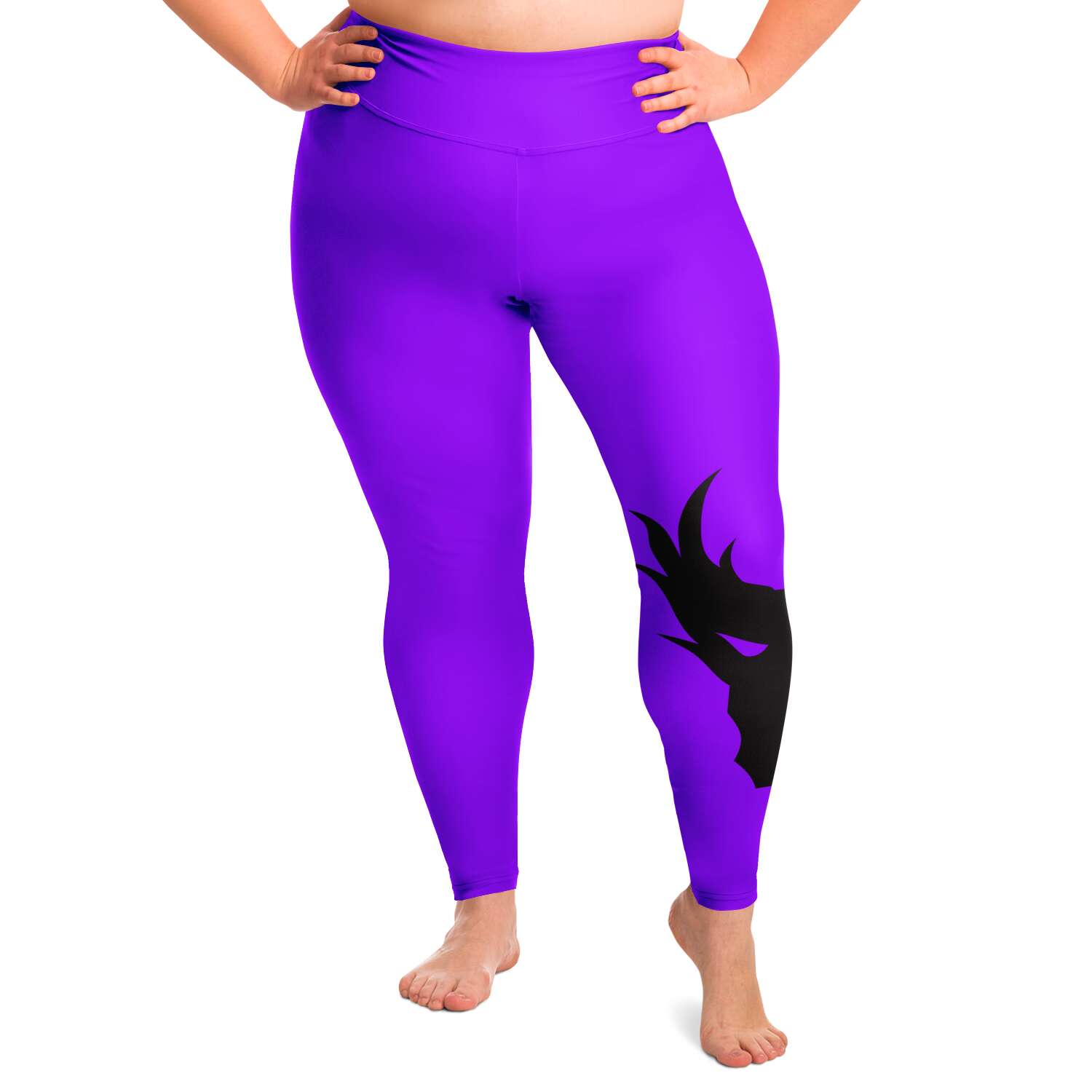 Plus Size Purple Dragon Guard Leggings - AnimePhysique